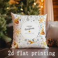 Ljojo Merry Christmas Patterned Cushion Covers - Sofa, Bedroom, Car Pillow Cover
