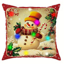 Christmas LED Luminous Pillowcase with Santa Claus Snowman Tree Design by Ljojo