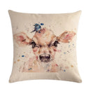 Animal Print Linen Pillowcase by Ljojo - Home Decor Cushion Cover