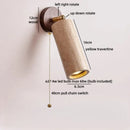 Ljojo LED Wall Sconce Up Down Rotate Yellow Travertine Mirror Light
