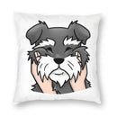 Ljojo Miniature Schnauzer Dog Cartoon Cushion Cover for Sofa - Puppy Lover's Nordic Pillow