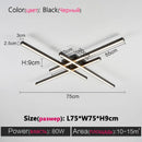 Modern Black Ceiling Lamp Nordic Long Strip Living Room Bedroom Restaurant Home Decoration Indoor Lighting by Ljojo