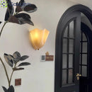 LED Glass Amber Petal Wall Lamps for Bedroom Home Decoration by Ljojo