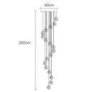 Glass Ball Pendant Chandelier LED Ceiling Lamp for Living Dining Room by Ljojo