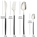Ljojo 24Pcs Stainless Steel Cutlery Set Silver Western Dinnerware Flatware