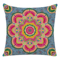 Ljojo Mandala Print Flax Pillowcase 45*45cm - National Wind Home Decor