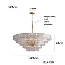 Dimmable LED Glass Chandelier for Living Dining Room Decor by Ljojo