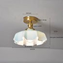 Ljojo Milky Glass LED Ceiling Lamp Modern Lighting for Home Indoor Living Room