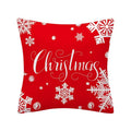 Ljojo Merry Christmas Print Sofa Cushion Decoration Pillowcase