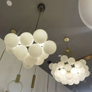 Modern Bubble Glass Chandelier Pendant Lamp for Living Room by Ljojo