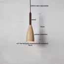 Ljojo LED Hanging Lamp: Japanese Style Yellow Travertine Pendant Lights for Home Decor