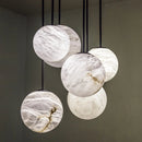 Ljojo Marble Pendant Light: Nordic Modern Luxury for Kitchen, Living Room, Bedroom, LED Coffee Shop