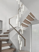 LED Long Line Chandelier Modern Staircase Lamp for Home Decoration by Ljojo