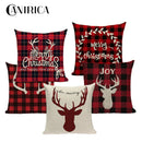 Linen Christmas Cushion Covers for Couch Living Room - Ljojo Glam Décor