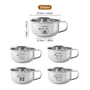 Ljojo Mini Stainless Steel Kids Tumbler Handle Milk Coffee Mug Drinkware