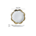 Ljojo Light Luxury Ceramic Dinner Plate for Steaks, Noodles, Fruits, and Dim Sum