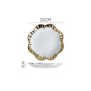 Ljojo Light Luxury Ceramic Dinner Plate for Steaks, Noodles, Fruits, and Dim Sum