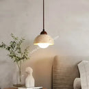Yellow Travertine Stone Pendant Light LED Hanging Lamp for Kitchen Island by Ljojo