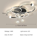 Ljojo Modern Luxury Black Chandelier Ring Light Fixture for Living Room Dining Bedroom