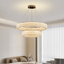 Ljojo Luxury Crystal Pendant Lights Elegant Hanging Chandelier for Dining Living Room Home