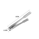 Ljojo Mini Sugar Ice Cube Clip BBQ Tongs - Stainless Steel Kitchen Utensil
