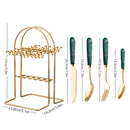 Ljojo 24-Piece Ceramic Tableware Set with Storage Rack Gift Box