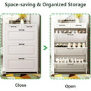 Ljojo™ Shoe Cabinet with 5 Flip and Storage Drawers for Organized Shoe Storage