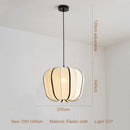 American Wabi Sabi Fabric Pendant Light by Ljojo | White Cloth Chandelier for Home Bar Dining Room
