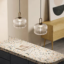 Clear Glass Pendant Light for Living Room Dining Bar - Ljojo