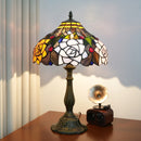 Ljojo 12“ Stained Glass Table Lamp - Bedroom, Living Room, Office Decor