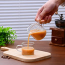 Ljojo 150ml Transparent Small Espresso Milk Pitcher with Handle Heat Resistant