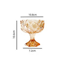 Ljojo 276ml Rhomboid Crystal Glass Cup for Desserts, Ice Cream, Milkshakes