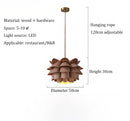 Ljojo Modern Wooden Petals Chandelier Light for Stylish Japanese Restaurant Decor