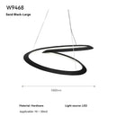 Modern Nordic Line Chandelier | Simple Living Room Art Lamp by Ljojo