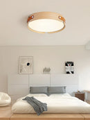 Ceiling Lamps Japanese Creative Walnut Bedroom Lamp Modern Round Lamp by Ljojo