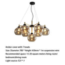 Ljojo Magic Bean Glass Pendant Light Modern Nordic Bedroom Chandelier Glass Living Room Decor