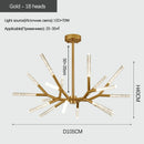 Ljojo LED Chandelier Modern Acrylic Branch Design Elegant Nordic Art Hanging Light