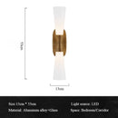 Ljojo Luxury Gold Silver Wall Sconce Glass Mirror Light