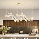 Ljojo Modern Lotus Leaf Ceramics Chandelier Hanging Pendant Lights Home Decor