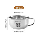 Ljojo Mini Stainless Steel Kids Tumbler Handle Milk Coffee Mug Drinkware
