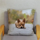 Chihuahua Dog Printed Cushion Cover by Ljojo for Home Decor
