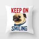 Cute Pug Bulldog Pillowcase for Living Room Decor - Ljojo Home Decor