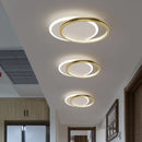 Ljojo Modern Acrylic LED Ceiling Lamp Gold Black Aisle Lights For Bedrooms Hallway Balcony