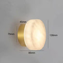 Ljojo Spanish Marble Round Wall Lamp - Modern Nordic LED Light for Living Room & Bedroom