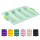 Ljojo 4-Grid Silicone French Bread Baking Mold - Nonstick Baguette Tray
