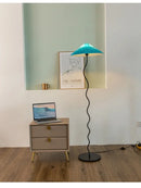 Ljojo Minimalist Pleated Fabric Floor Lamp for Living Room and Bedroom