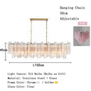 LED Pink Clear Glass Chandelier Stylish Designer Texture for Staircase Decor by Ljojo