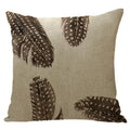 Ljojo Maple Leaf Print Linen Pillowcase for Home Decor and Sofa Comfort