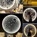 Large Moon Lamp Wall Decor - Bar Camping 3D Relief Round Mural Light by Ljojo
