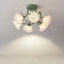 French Cream Style Linglan Flower Chandelier - Creative Retro Lamp by Ljojo